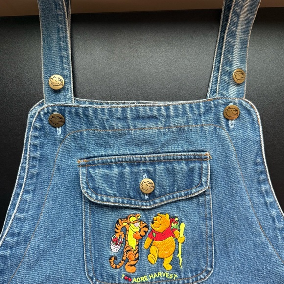 Vintage Winnie the Pooh Cotton Shortalls Size L - Picture 9 of 11